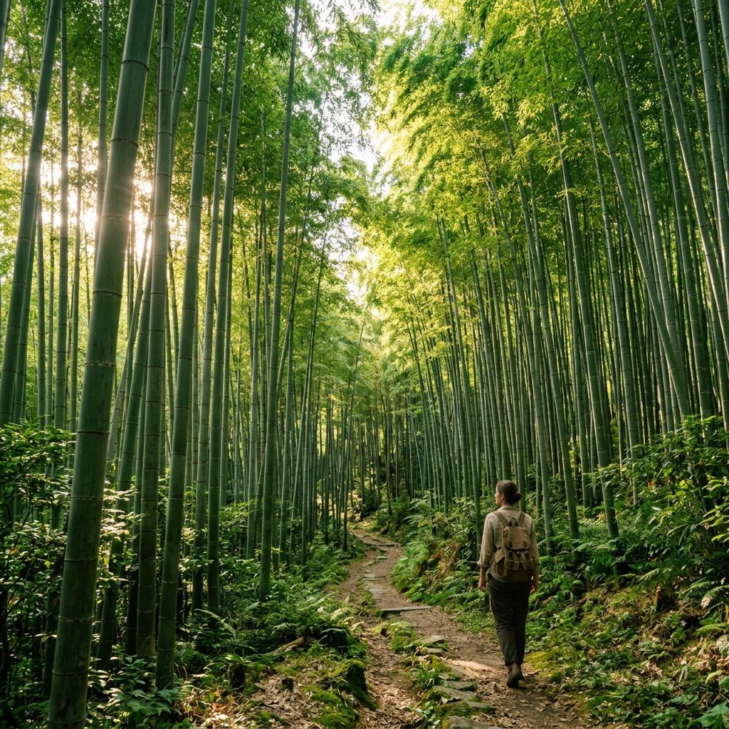 Lush Green Bamboo Forest representing Sustainable Raw Materials